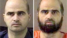 Vojenský psychiatr major Nidal Malik Hasan na archivních snímcích po zadržení v Vojenský psychiatr major Nidal Malik Hasan na archivních snímcích po zadržení v