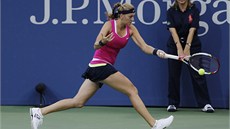 V AKCI. Petra Kvitová v utkání tvrtého kola US Open proti Marion Bartoliové