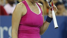 SMUTEK. Petra Kvitová prohrála ve tvrtém kole US Open s  Marion Bartoliovou.