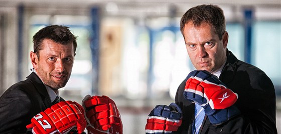 Martin Hosták (vpravo) a David Pospíil plánují zmny v sestav hradeckých hokejist.