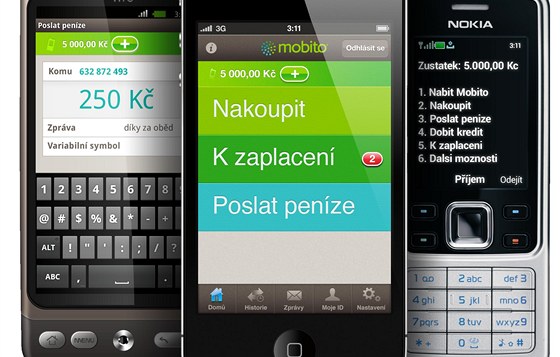 Aplikace pro mobilní platby Mobito