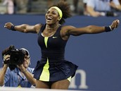 VYHRLA JSEM! Serena Williamsov potvrt v karie vyhrla US Open.