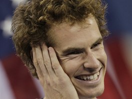 NEJVTÍ ÚSMV. Andy Murray po triumfu na US Open