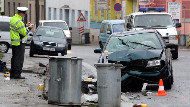 Pi nehod v eskobudjovick Novohradsk ulici dolo k tkmu zrann chodce.