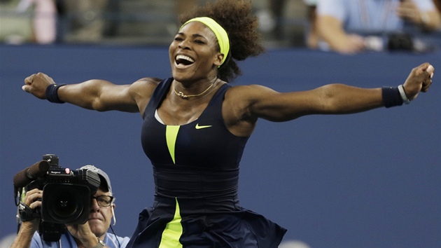 VYHRLA JSEM! Serena Williamsov potvrt v karie vyhrla US Open.