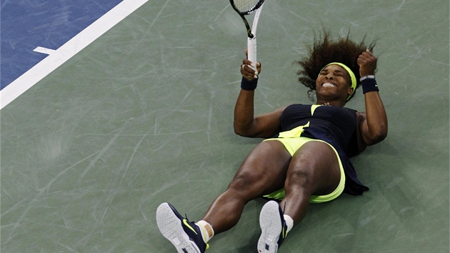 AMERICK EMOCE. Serena Williamsov potvrt v karie vyhrla US Open.