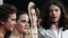 Herec Logan Lerman na premiéru nemohl, tak byl pi focení aspo z papíru