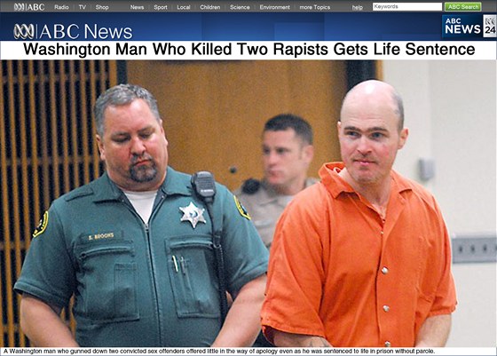 Dvojnásobný vrah Patrick B. Drum (vpravo) byl ve stát Washington odsouzen k
