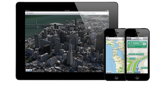 Mapy v iOS 6 a ukázka funkce Flyover