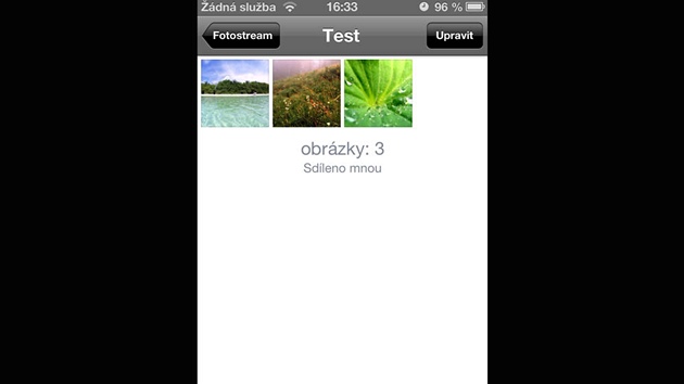 iPhone 5 - novinkou je monost sdlen fotografi pmo z telefonu.