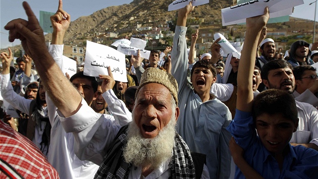 Protesty proti USA a amatrskmu snmku Nevinnost muslim v Kbulu (21. z 2012) 