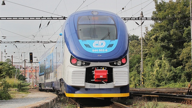 Pedstaven nov vlakov soupravy RegioShark na plzeskm hlavnm ndra.