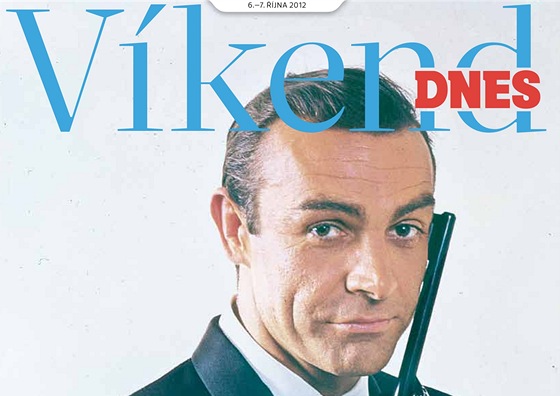 Tituln strana magaznu Vkend DNES na tma James Bond - Sean Connery