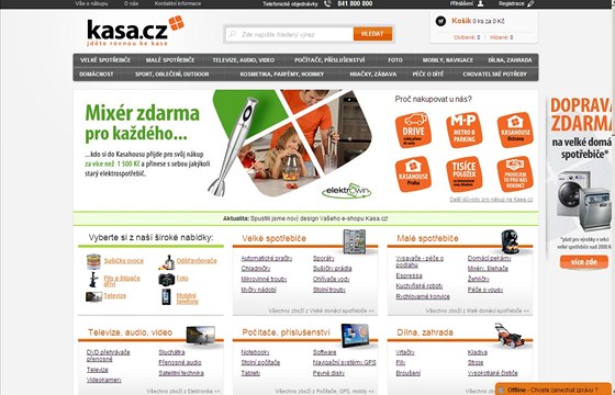 Tetí nejvtí internetový obchod v esku Kasa.cz