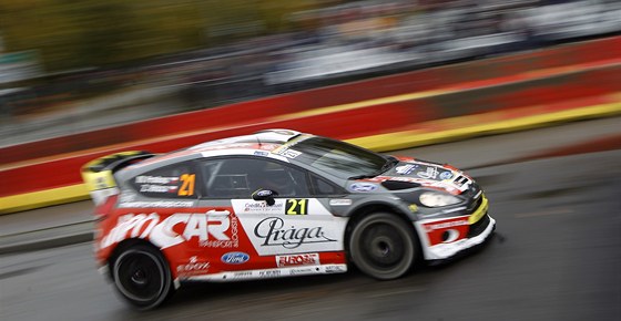 Martin Prokop na trati Francouzské rallye