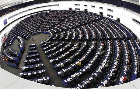Pohled do Evropského parlamentu ve trasburku
