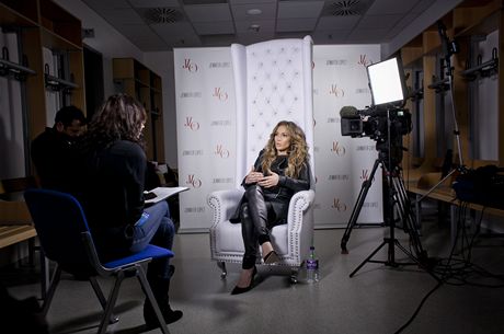 V Berln vystoupila zpvaka Jennifer Lopezov (13. jna 2012, Berln).