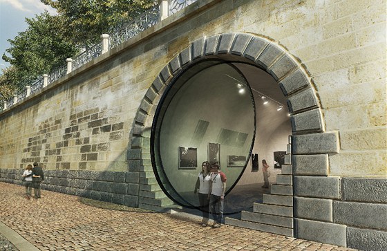 Galerie ve výklenku - architektonický návrh, jak vyuít niky v nábení zdi.