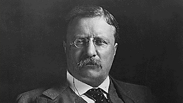 Prezident Theodore Roosevelt. Asi vdl, jak riziko se poj s adem, chopil se ho po atenttu na prezidenta Williama McKinleyho.