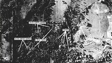 Kubánská krize - snímek kubánských a sovtských pozic, stav ke 14. íjnu 1962