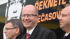 Bohuslav Sobotka na posledním mítinku ČSSD před krajskými a senátními volbami v Bohuslav Sobotka na posledním mítinku ČSSD před krajskými a senátními volbami v