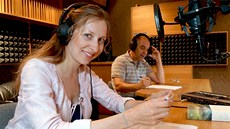 Tereza Bebarová a Miroslav Táborský při nahrávání audioknihy Žítkovské bohyně Tereza Bebarová a Miroslav Táborský při nahrávání audioknihy Žítkovské bohyně