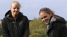 Pláové volejbalistky Markéta Sluková a Kristýna Kolocová na olympijských hrách v Londýn.