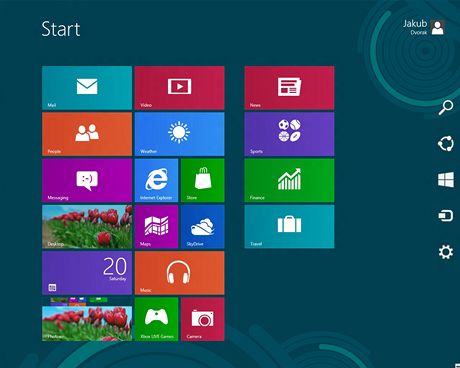 Windows 8 - postrann panel