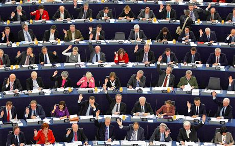 Hlasování Evropského parlamentu ve trasburku 