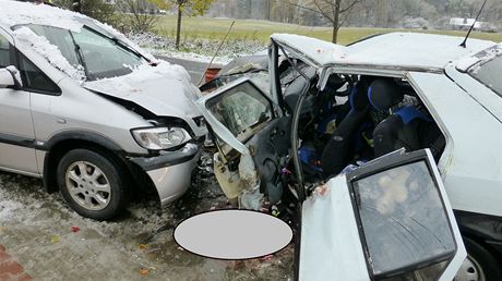 Nehoda na okraji Frýdku-Místku skonila smrtí idiky felicie. (28. íjna 2012)