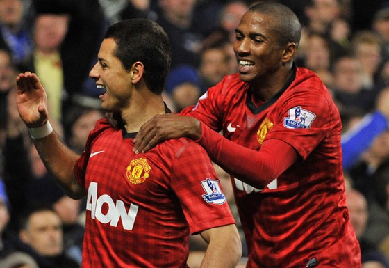 VÍTZNÁ TREFA. Javier Hernández z Manchesteru United se raduje z gólu, kterým