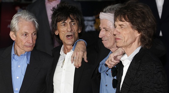 Kapela Rolling Stones na premiée filmu Crossfire Hurricane (Londýn, 18. íjna
