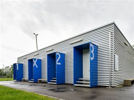 Šatny pro fotbalisty Grenchen/Švýcarsko – dodala KOMA MODULAR