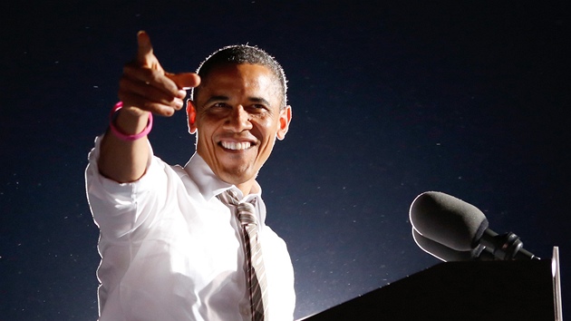 Na setkn s volii a pznivci z Clevelandu si Barack Obama vylenil hned dva dny. (26. jna 2012)