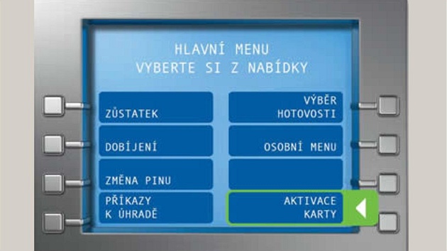 Z nabdky vyberte AKTIVACI KARTY. Na obrazovce se zobraz dotaz, zda si pejete stvrzenku. Nsledn se objev potvrzen, e je vae sKarta ji aktivn.