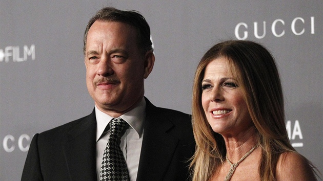 Tom Hanks a jeho manelka Rita Wilsonov