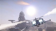 Obrázek ze hry PlanetSide 2, která vznikla ve spolenosti Daybreak Game Company vedené Johnem Smedleym.