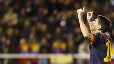 TRADINÍ PODKOVÁNÍ DO NEBES. Lionel Messi z Barcelony práv vstelil proti