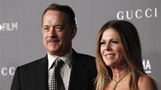 Tom Hanks a jeho manelka Rita Wilsonová