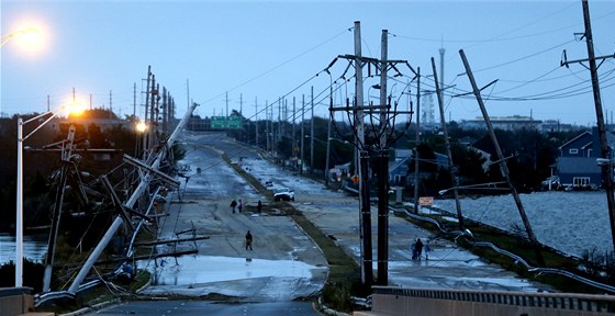 Bouí Sandy poniené Seaside Heights v New Jersey (30. íjna 2012)