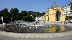 Zpívající fontána v Mariánských Lázních. Zpívající fontána v Mariánských Lázních.