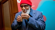 Tenorsaxofonista Sonny Rollins pi návtv Prahy (30. íjna 2012, Praha)