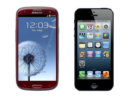 Samsung Galaxy S III a iPhone 5