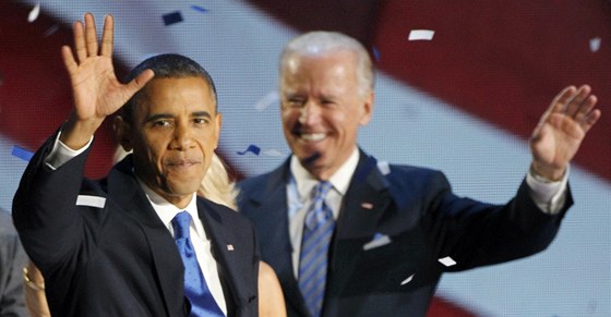 Nov zvolený prezident Barack Obama a viceprezident Joe Biden.