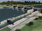 Plavební komora s pístavitm v Blov u Otrokovic vyjde na zhruba 230 milion...