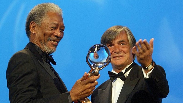 38. Mezinárodní filmový festival Karlovy Vary - Morgan Freeman a Jiří Bartoška (2003)