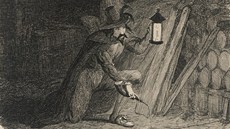 Atentátník v akci. Než odpálil sudy, byl však Guy Fawkes odhalen královými... Atentátník v akci. Než odpálil sudy, byl však Guy Fawkes odhalen královými...