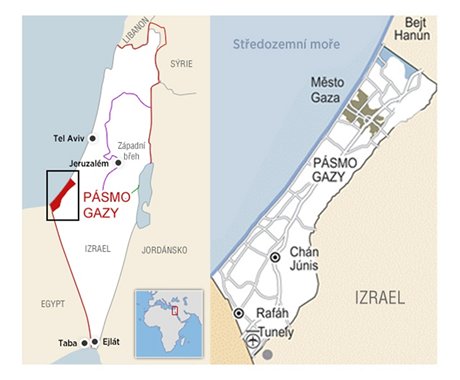 Mapka psma Gazy