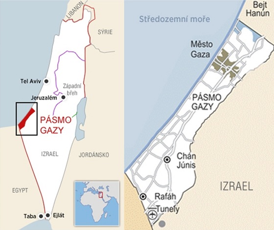Mapka psma Gazy