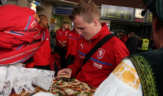 Cestování vlakem není pro eské fotbalisty nic nového, na ervnové Euro do Polska rovn odjeli po kolejích.